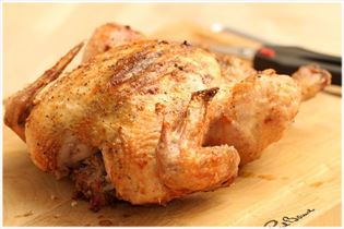 Grillet kylling med hvidløg og ingefær